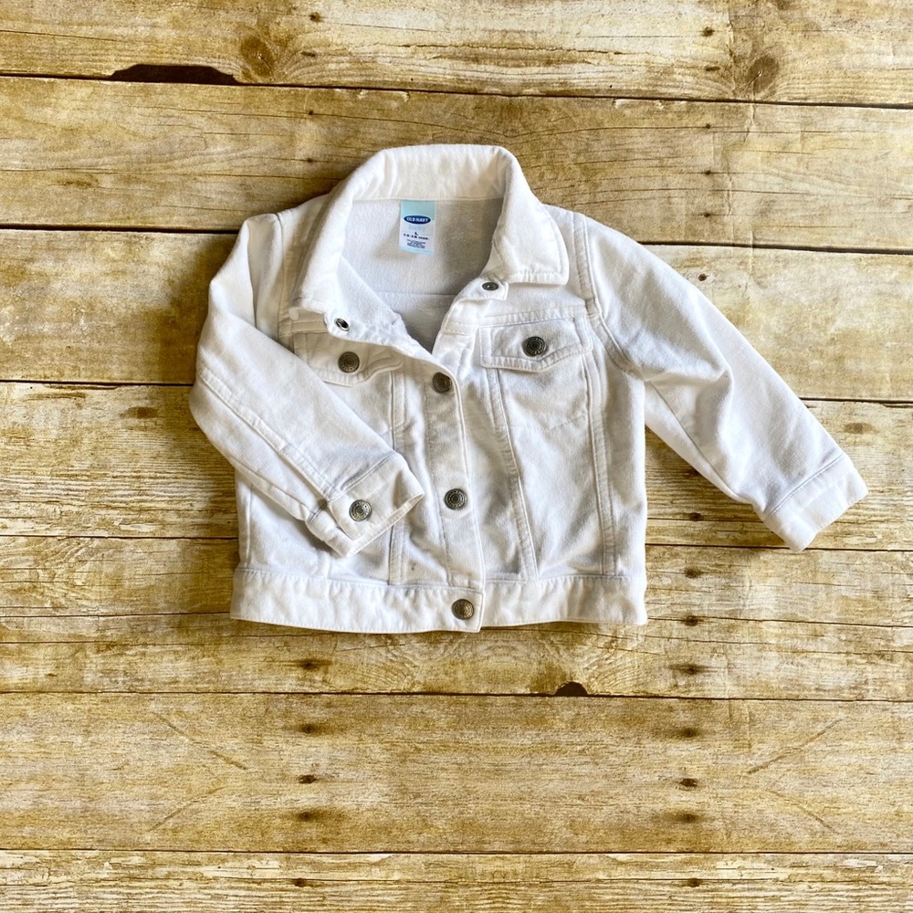 Toddler/Kids White Denim Jacket 12-18 Months